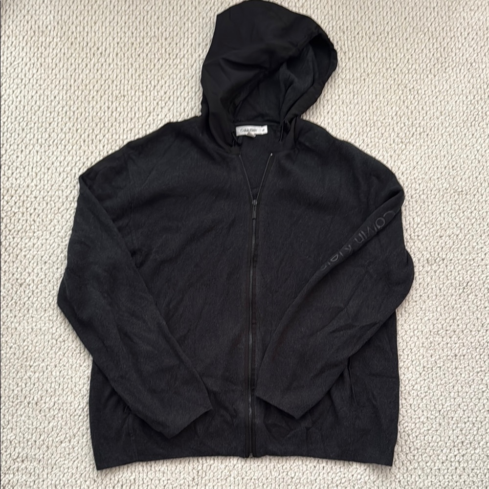 Calvin Klein Black Zip Up Sweater